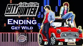 City Hunter ED Piano Cover - Get Wild Piano Tutorial