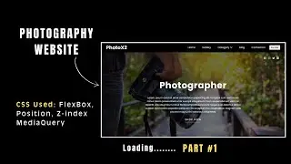 #1- Photography Website Using HTML CSS Step-By-Step, Navbar & Hero Section Design | 