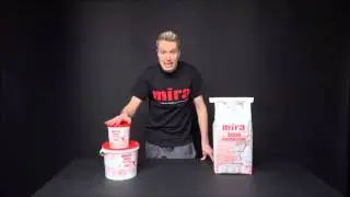 Kiinnityslaastivertailu: Mira 3600 Multicrete ja Mira 3500 Multiflex -laattaliima
