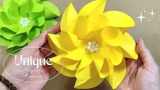 Diy Unique Paper Flower | Flower Making | Easy Paper Flower | Paper Flower Craft