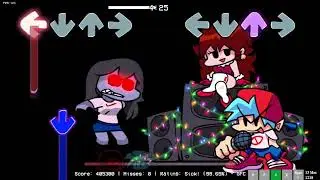 Friday Night Funkin mod triple trouble, fan girls sing triple trouble (full combo, hard)