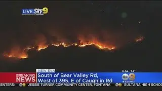 Blue Cut Fire Burning Out Of Control Near Cajon Pass
