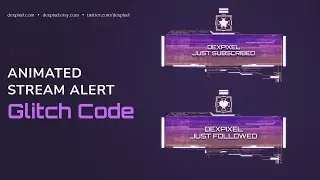 Purple Glitch Code – Animated Alerts | Cyberpunk StreamElements Streamlabs Alerts for Twitch