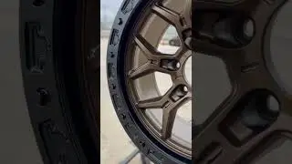 Adding some Highland Bronze to give this wheel a new look. #powdercoating #powdercoat