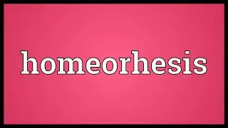 Homeorhesis Meaning