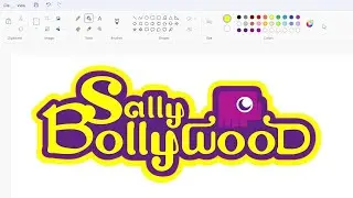 How to draw the Sally Bollywood: Super Detective logo using MS Paint | How to draw on your computer