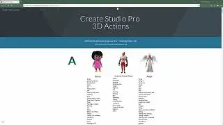 Create Studio Pro: 3D Character Actions Website