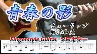 青春の影/チューリップ・財津和夫/Fingerstyle Guitar/ソロギター/TAB譜→概要欄