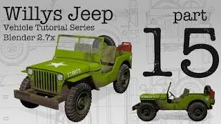 Willys Jeep - Blender Tutorial Series - Part 15 - Painting Specular Maps, Rendering