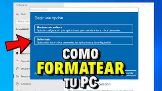 How to FORMAT your PC with WINDOWS 10 (without PROGRAMS)