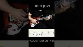 BonJovi Dry County Guitar Solo #bonjovi #drycounty #guitarsolo #guitar #guitarmusic  #tabs