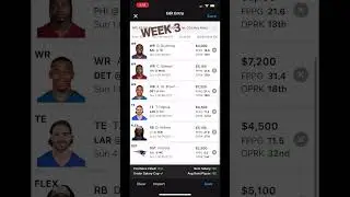 DraftKings week 3 
