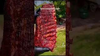Couple racks of spareribs on the Bronco Pro #smoker #ribs #delicious