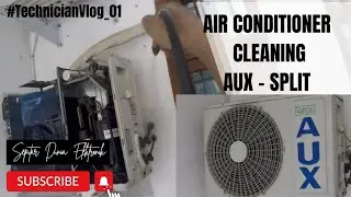 AUX Air conditioner Cleaning | Technician Vlog #1