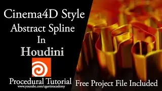 Cinema 4D Style Abstract Spline in Houdini (Hip file Included)