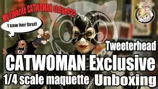 Tweeterhead Catwoman Exclusive 1/4 scale Maquette Unboxing NO COMMENTARY