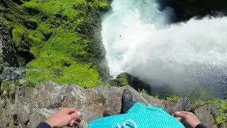 INSANE CLIFF JUMP!  *Nearly Drowns* 4K