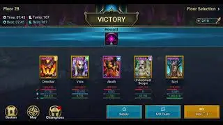 Raid Shadow Legends Hard Doom Tower Floor 28 Dark Fae Rotation