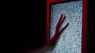 4K Television | Hand | Touching | Tv Noise | Free Stock Video Footage