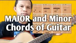Major and minor chords of guitar