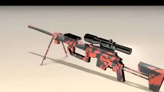 free mw2 intervention sniper cinema 4d model