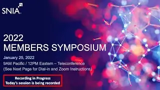 2022 SNIA Symposium Welcome