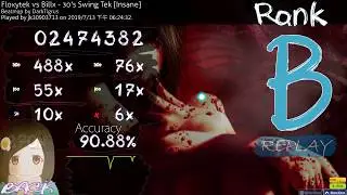 【Osu!】Floxytek vs Billx - 30's Swing Tek│5.18☆│Rank B│Keyboard Mouse│