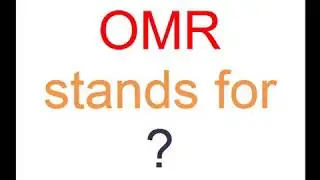 What is meaning of OMR ?