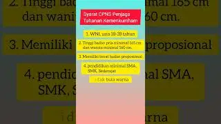Syarat CPNS Penjaga Tahanan Kemenkumham #cpns