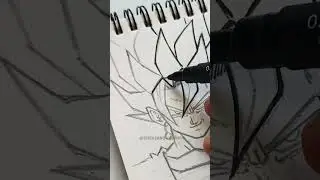Drawing Vegito Face Sketch #vegito #vegitoblue