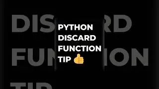 Python DISCARD FUNCTION TIP?? #python #coding #programming #shorts #viral #pythonic #pythoncoding