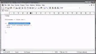 Beginner PHP Tutorial   84   File Handling  Checking if a File Exists