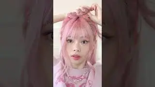 Easy 2 Minute Kpop Hairstyle Inspired by Lisa from Black Pink 🖤🎀