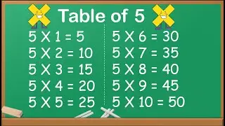 Easy Way to Learn Tables of 5 || 5 x1=5 Multiplication|| 5 Tables Song| 5 ka pahada |  MathsTables |