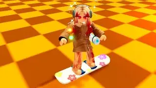 проходим обби на сноуборде Roblox snowboard obbi