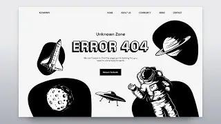 Responsive 404 Page Design Using HTML CSS And JavaScript