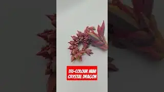 A Tri-Colour Articulated Mini Dragon 3d print. #3dprinted #tricolour #articulated #dragon