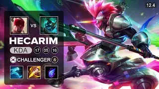 Hecarim Jungle vs Lee Sin - KR Challenger - Season 12 Patch 12.4