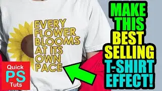 How to Slice an Image in Half & Make Popular T-Shirt Design in Photoshop (Print on Demand)