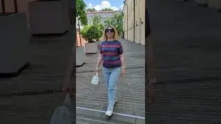 Футболка спицами. Что получается если удалить желтый цвет и добавить люрекс 