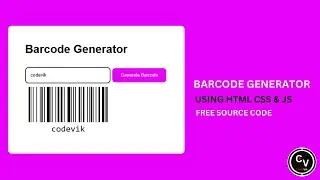 How to Create Barcode Generator Using Html Css & JavaScript |Working Barcode Generator in JavaScript