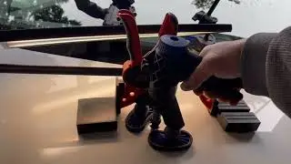Tesla Hood dent using Lateral Tension and Glue pull #pdr #tesla