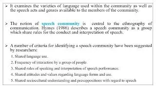 Discourse Analysis - Lesson 6 - Approaches to Discourse Analysis - Ethnography of Communication