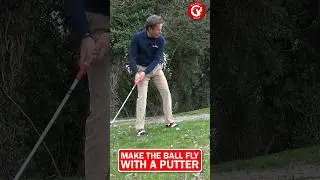 This is how you make the golf ball fly with your putter #shorts