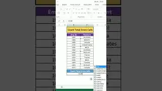 Count Total Errors Using SUMPRODUCT and ISERROR Formula
