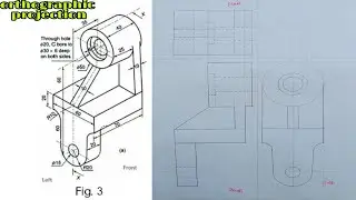 orthographic projection - engineering drawing - technical drawing ( third angle)
