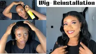 No Bald Cap Frontal Wig Reinstallation Tutorial #wigtutorial #hairtutorial