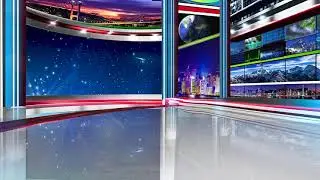 TV News Desk Background 4K