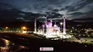 Keindahan Masjid Al Hakim Padang Saat Subuh dari Drone