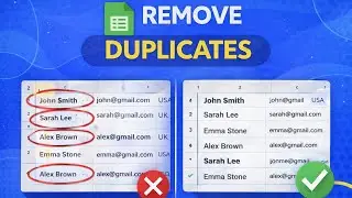 Remove Duplicates in Google Sheets in 30 Seconds